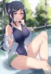  love_live!_sunshine!! matsuura_kanan open_shirt swimsuits yamaori_(yamaorimon) 