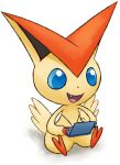  commentary creature english_commentary full_body gen_5_pokemon multiple_sources mythical_pokemon no_humans pokemon pokemon_(creature) pyritie solo transparent_background victini 