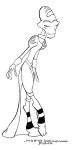  2005 2_toes 3_fingers alien alien_humanoid black_and_white bowing cape clothed clothing disney facial_markings female fingers forehead_markings grand_councilwoman head_markings humanoid lilo_and_stitch line_art markings monochrome not_furry simple_background slim solo spectacal toes white_background 