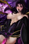  bar_censor black_hair blush breasts censored eye_contact highres kai&#039;sa league_of_legends looking_at_another lying on_back paid_reward patreon patreon_logo patreon_reward pussy pussy_juice toy vibrator voids wings xanas 