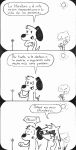  anthro canid canine canis comic dialogue diogenes domestic_dog duo el_se&ntilde;or_erizo erizo eulipotyphlan hedgehog hi_res humor male mammal monochrome simple_background spanish_text speech_bubble text translated tree 