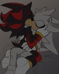  2014 4:5 anthro anthro_on_anthro bed clothing duo eulipotyphlan eyes_closed furniture gloves handwear hedgehog hi_res kissing krazyelf male male/male mammal shadow_the_hedgehog signature silver_the_hedgehog sonic_the_hedgehog_(series) tuft video_games 