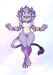  anthro armband belladonna_(trials_of_mana) bracelet breasts claws domestic_cat ear_piercing ear_ring felid feline felis female hi_res jewelry looking_at_viewer lying mammal necklace nude piercing solo tail_tuft toe_claws tuft wide_hips zinnick 