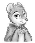  anthro cape clothing don_bluth female hi_res mammal monochrome mouse mrs._brisby murid murine rodent runestone solo the_secret_of_nimh 