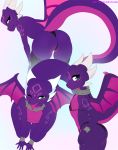  2020 activision anthro berruchan bra butt clothing collar cynder dragon female flat_chested hi_res horn looking_at_viewer panties spiked_collar spikes spyro_the_dragon tongue tongue_out underwear video_games wings 