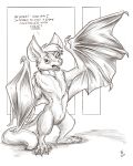  2020 4:5 alternate_species angry anthro bat_wings chest_tuft chiropteran dialogue english_text featureless_crotch flinters fur hair hi_res male mammal membrane_(anatomy) membranous_wings neck_tuft nude solo text tuft wings 