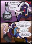 alcohol alice_the_witch anthro beverage comic duo english_text female hi_res human liquor liquor_witch magic magic_user mammal murid murine potion rat rodent roxythefoxy text transformation witch 