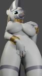  3d_(artwork) 9:16 anthro big_breasts breasts camchao digital_media_(artwork) equid equine female friendship_is_magic genitals hi_res holding_breast mammal my_little_pony nude pussy simple_background solo spread_pussy spreading tongue tongue_out zebra zecora_(mlp) 