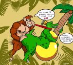  alligator alligatorid anal anal_penetration ape barazoku belly big_belly big_butt big_pecs breast_grab breasts butt crocodilian demden digital_drawing_(artwork) digital_media_(artwork) donkey_kong_(character) donkey_kong_(series) duo english_text expansion hand_on_breast haplorhine hi_res humanoid king_k._rool male male/male male_pregnancy mammal mixed_media moobs muscular nintendo overweight overweight_male pecs penetration pregnant pregnant_sex primate reptile scalie sex super_smash_bros. text video_games 