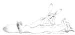  2020 anthro asthexiancal breasts canid canine disney duo eyes_closed female fox fur judy_hopps lagomorph leporid lying male male/female mammal monochrome nick_wilde nude on_back open_mouth rabbit romantic_ambiance romantic_couple zootopia 