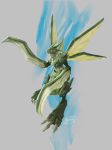  absurdres commentary_request creature gen_1_pokemon grey_background highres jyunhh no_humans pokemon pokemon_(creature) realistic scyther signature 