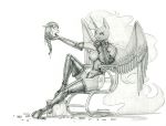  anthro anthrofied armwear baron_engel boots breasts clothing collar cutie_mark decapitation elbow_gloves equid equine erect_nipples female footwear friendship_is_magic gloves gore greyscale handwear harness horn legwear mammal monochrome my_little_pony nightmare_moon_(mlp) nipples nude shell_(projectile) simple_background sitting smile smirk solo spread_wings thigh_boots thigh_highs white_background winged_unicorn wings 