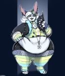  danji-isthmus girly goth hi_res lagomorph leporid male mammal obese overweight rabbit 