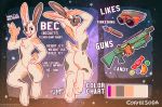  2019 4_toes absurd_res anthro beckett_(shayhop) butt coffeesoda domestic_rabbit english_text featureless_chest featureless_crotch flemish_giant fur hi_res lagomorph leporid long_ears male mammal model_sheet multicolored_body multicolored_fur nude oryctolagus pencilbrony rabbit signature solo spots spotted_body spotted_fur text toes 