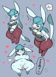  &lt;3 2020 absurd_res blue_body blue_eyes blue_fur blue_markings blush bow_tie breasts butt butt_grab clothing dialogue disembodied_hand eeveelution exposed_breasts female fishnet fishnet_legwear fur genitals glaceon hand_on_butt hi_res japanese_text legwear markings mosa_(pixiv) multiple_images nintendo nipple_slip nipples nude penetration penis pok&eacute;mon pok&eacute;mon_(species) solo text thick_thighs translation_request tube_top vaginal vaginal_penetration video_games 