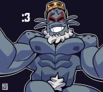  abs absurd_res anthro beard facial_hair hi_res male mammal marine muscular muscular_male my_hero_academia nipples pecs pinniped pubes seal selkie_(my_hero_academia) smile solo tehbluebubble whiskers 