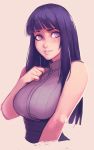  1girl absurdres bangs blunt_bangs breasts carlos_eduardo commentary english_commentary highres hyuuga_hinata large_breasts lips long_hair naruto_(series) purple_eyes purple_hair revision sleeveless solo upper_body 