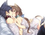  animal_ears eiyuu_densetsu hakuleg kiss male rean_schwarzer towa_herschel waifu2x 