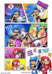  &lt;3 &lt;3_eyes anthro armwear big_breasts breasts camel_toe clothing comic crossgender duo elbow_gloves female fighting_ring footwear gloves handwear hi_res high_heels knuckles_the_echidna male missphase rouge_the_bat shadow_the_hedgehog shoes sonic_the_hedgehog sonic_the_hedgehog_(series) wrestling 