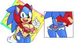  anthro big_breasts bottomwear breasts butt cleavage clothed clothing crossgender female hoodie hotpants missphase shorts solo sonic_the_hedgehog sonic_the_hedgehog_(series) thong topwear underwear 