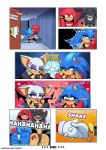  &lt;3 anthro balls bodily_fluids breasts butt comic crossgender female genitals group hi_res knuckles_the_echidna locker_room male male/female missphase oral penis rouge_the_bat shadow_the_hedgehog sonic_the_hedgehog sonic_the_hedgehog_(series) sweat 