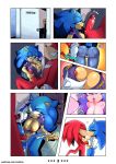  anthro balls big_breasts breast_grab breasts butt butt_grab clothing comic crossgender duo female genitals hand_on_breast hand_on_butt handjob hi_res kissing knuckles_the_echidna male male/female missphase nipples penile penis pussy sex sonic_the_hedgehog sonic_the_hedgehog_(series) undressing vaginal 