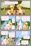  absurd_res applejack_(mlp) barn bedding beverage blanket blush comic dialogue english_text equid female feral food freckles friendship_is_magic group gutovi-kun hi_res horn jewelry larger_female mammal my_little_pony necklace outside picnic princess_celestia_(mlp) sitting size_difference smaller_female smile text transformation twilight_sparkle_(mlp) winged_unicorn wings 