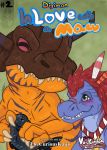  2020 3_fingers allomon ambiguous_gender biped black_text blue_body blue_scales blue_skin blush brown_body brown_skin claws comic cover cover_page dated digimon digimon_(species) digital_drawing_(artwork) digital_media_(artwork) dinosaur duo english_text eyes_closed fak&eacute;mon fan_character fangs feral fingers fish food front_view green_background grey_eyes greymon hair holding_food holding_object koto_(vorekingdom) larger_ambiguous looking_at_another looking_up marine mostly_nude neeshi_(vorekingdom) nude number red_hair red_scarf reptile scales scalie scarf semi-anthro signature simple_background size_difference smaller_ambiguous smile standing teeth text three-quarter_view toony vorekingdom watermark white_claws white_text 