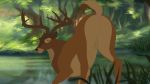  16:9 2020 all_fours animal_genitalia antlers anus ass_up balls bambi_(film) brown_body brown_eyes brown_fur butt cervid cervine digital_media_(artwork) disney feral forest fully_sheathed fur genitals hair half-closed_eyes hi_res horn lake looking_at_viewer looking_back male mammal multicolored_body narrowed_eyes nude outside pink_anus pinup pose presenting presenting_anus presenting_balls raised_tail river sheath smile smirk solo the_great_prince_of_the_forest tree widescreen zica 