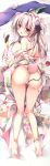  animal_ears ass breasts dakimakura japanese_clothes matsurija nanaroba_hana nipples no_bra nopan open_shirt skirt_lift tail 