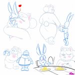  1:1 anthro bonson_(roommates) clothed clothing digital_media_(artwork) female five_nights_at_freddy&#039;s five_nights_at_freddy&#039;s_2 fourball fran_(roommates) hi_res lagomorph leporid mammal mother mother_and_child mother_and_son parent parent_and_child rabbit roommates roommates:motha simple_background smile son ursid video_games 
