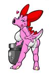 breasts bullet bullet_bill butt dinosaur female looking_at_viewer lordstevie mario_bros nintendo nude plain_background pussy scalie solo super_mario_bros. video_games white_background 