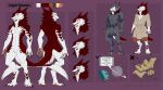  absurd_res anthro armor fluffy fur hi_res legosi_seveross male model_sheet rape_face red_body red_fur sergal solo technicoloris white_body white_fur 