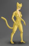  allex92 anthro bethesda_softworks bodysuit breast_expansion breast_growth breasts bulge clothing eugeniy_g felid gender_transformation gynomorph hi_res human human_to_anthro intersex katia_managan khajiit latex_transformation mammal mtf_transformation oblivion penis_shrinking prequel rubber rubber_suit simple_background skinsuit solo species_transformation the_elder_scrolls tight_clothing transformation video_games webcomic yellow_body 