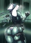  absurd_res anthro big_breasts big_butt blush boss_monster bovid breasts butt caprine clothing desertkaiju female fur gun hi_res mammal mature_female open_mouth raining ranged_weapon solo squish thick_thighs thigh_squish toriel undertale video_games water weapon white_body white_fur 