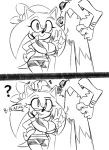  ? big_breasts blaziken breasts camel_toe cleavage clothed clothing cosplay crossgender duo female hand_on_head hi_res male missphase monochrome nintendo pok&eacute;mon pok&eacute;mon_(species) size_difference sonic_the_hedgehog sonic_the_hedgehog_(series) video_games 