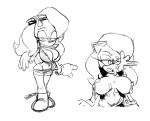  anthro big_breasts bodily_fluids breasts cosplay crossgender cum cum_on_breasts cum_on_face eyelashes female genital_fluids hi_res missphase monochrome nintendo nipples solo sonic_the_hedgehog sonic_the_hedgehog_(series) splatoon video_games wide_hips 