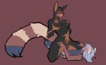  2020 5_fingers ailurid anthro anthro_on_anthro anthro_penetrated anthro_penetrating anthro_penetrating_anthro areola black_nose blue_hair breasts canid canine canis digital_media_(artwork) domestic_dog female female_penetrated fingers hair kneeling lying male male/female male_penetrating male_penetrating_female mammal ni70 nipples on_back penetration red_panda smile 