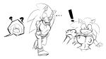  ! ... ? anthro big_breasts breasts clothed clothing clothing_lift crossgender duo female hi_res hoodie knuckles_the_echidna male male/female missphase monochrome nipples shirt shirt_lift sketch sonic_the_hedgehog sonic_the_hedgehog_(series) topwear 