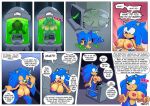  anthro big_breasts breast_growth breasts crossgender dialogue english_text female gender_transformation hi_res laboratory lips male missphase mtf_transformation nipples nude solo sonic_the_hedgehog sonic_the_hedgehog_(series) speech_bubble text thick_lips transformation 