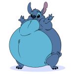  1:1 4_fingers 4_toes alien alpha_channel ambiguous_gender black_eyes blue_body blue_fur blue_nose blue_pawpads claws digital_drawing_(artwork) digital_media_(artwork) disney experiment_(lilo_and_stitch) fingers fur head_tuft hi_res inflation kylestudios lilo_and_stitch male_(lore) notched_ear pawpads simple_background small_tail solo standing stitch_(lilo_and_stitch) toe_claws toes transparent_background tuft upscale 