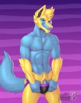  anthro clothing hi_res jockstrap male manectric nintendo pok&eacute;mon pok&eacute;mon_(species) solo suitric_(it5j4yh1mself) underwear vallhund video_games 