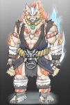  2020 anthro black_nose canid canine canis clothing domestic_dog fire hi_res humanoid_hands kemono male mammal muscular noko_illust robe solo 