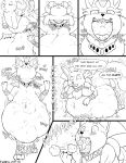  ! 2016 3_fingers 3_toes abdominal_bulge after_vore ambiguous_gender ambiguous_pred anthro anthro_pred anthro_prey anthrofied belly big_belly biped blush bodily_fluids bracelet buckteeth buneary burping canid canine cape cheek_tuft chest_tuft claws clothing comic dated dialogue digital_drawing_(artwork) digital_media_(artwork) digitigrade drooling duo eevee eeveelution elemental_creature english_text eyelashes facial_tuft fan_character fangs feet_first female female_prey fidchellvore fingers fleur_(fidchellvore) fluffy footwear grass hand_on_stomach hands_behind_head jewelry lagomorph leaf leafeon line_art looking_at_another looking_down lying magic male_(lore) malgam_(fidchellvore) mammal monochrome mouth_shot navel neck_bulge necklace nintendo nude on_front open_mouth open_smile oral_vore outside pok&eacute;mon pok&eacute;mon_(species) saliva saliva_on_tongue signature sleeping smile soft_vore standing swallowing teeth text throat toe_claws toes tongue tongue_out transformation tuft video_games vore 