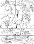  ! 2016 3_fingers 3_toes anthro anthrofied armwear barefoot biped bottomless bracelet breasts butt canid canine cape cheek_tuft chest_spike chest_tuft claws clothed clothing comic cute_fangs dated dialogue digital_drawing_(artwork) digital_media_(artwork) digitigrade duo eeveelution espeon evil_grin eyelashes facial_markings facial_tuft fan_character fangs featureless_breasts fidchellvore fight fingers first_person_view forest gem gloves_(marking) hair hand_spike head_markings hildegard_(fidchellvore) jewelry jolteon lightning line_art looking_at_another looking_back lucario magic malgam_(fidchellvore) mammal markings mask_(marking) monochrome necklace nintendo nude open_mouth open_smile outside pawpads pok&eacute;mon pok&eacute;mon_(species) signature smile snout sound_effects spikes surprise throat toe_claws toes tongue toothy_grin topwear transformation tree tuft vest video_games yelling 