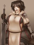  340m/sec 3:4 anthro armor bandage bernese_mountain_dog big_breasts black_body black_fur black_nose blindfold breasts brown_hair bulge canid canine canis cloak clothed clothing covered_eyes cross cross_necklace curvy_figure domestic_dog eyes_covered floppy_ears fully_clothed fur gauntlets gloves gynomorph hair handwear hi_res holding_object holding_sword holding_weapon intersex jewelry kemono mammal melee_weapon molosser monotone_hair mountain_dog multicolored_body multicolored_fur necklace obscured_eyes open_mouth orange_body orange_fur slightly_chubby solo standing swiss_mountain_dog sword tabard thick_thighs tongue voluptuous warrior weapon white_body white_fur wide_hips 