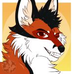  1:1 anthro canid canine fox looking_at_viewer male mammal red_fox redrick smile unknown_artist 