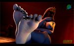  3d_(artwork) 5_toes abriika black_bars blue_body blue_skin breasts chappey digital_media_(artwork) feet female foot_focus hi_res humanoid letterbox nipples nude soles solo source_filmmaker toes 