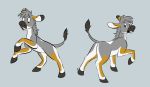  ambiguous_gender anthro asinus donkey donkey_transformation equid equine feral feral_transformation male mammal pastelcore solo text transformation 