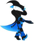  4:5 alpha_channel black_mage clothed clothing dagger english_text footwear hair hat headgear headwear hi_res humanoid looking_at_viewer magic_user male max_(character) melee_weapon notkastar pose shoes smile solo text tipping_hat vertical_bar_eyes weapon witch 